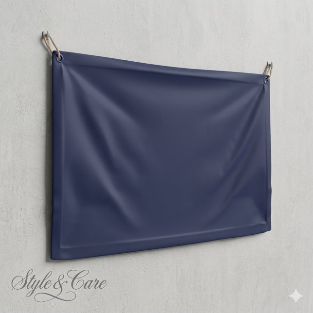 Bannière vierge 3' x 5' avec fond bleu marine (Blank 3' x 5' Banner with Navy Blue Background)