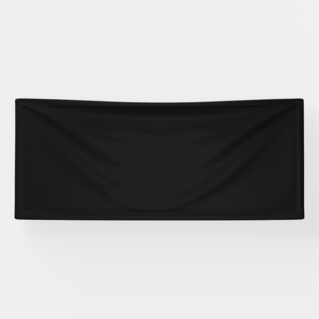 Bannière vierge 76 cm x 183 cm avec fond noir uni (Horizontal)
