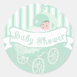 Bannière Vintage Bébé Garçon Douche Sticker