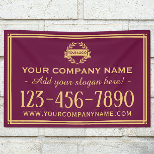 Bannière Vintage en plum pour logo professionnel c