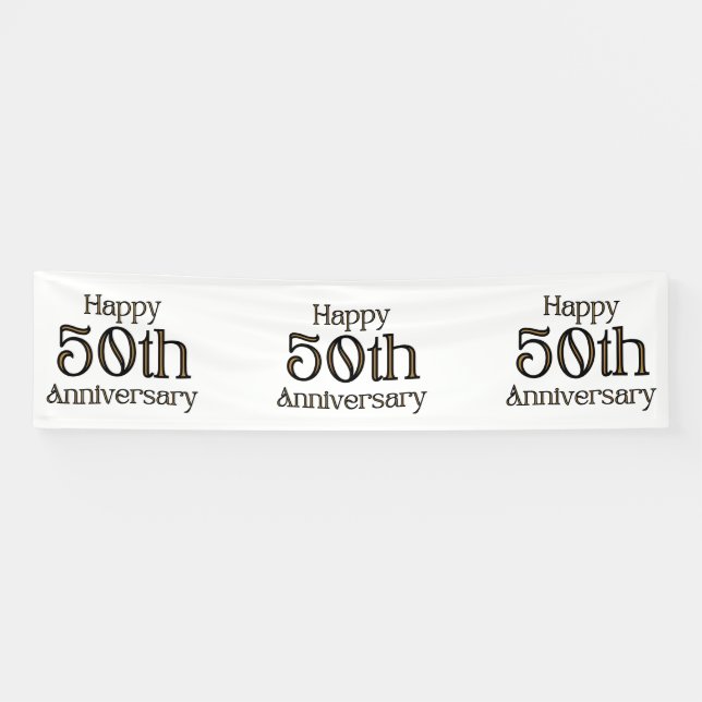 Bannière vinyle 2,5 x 10 pour 50e anniversaire (Horizontal)