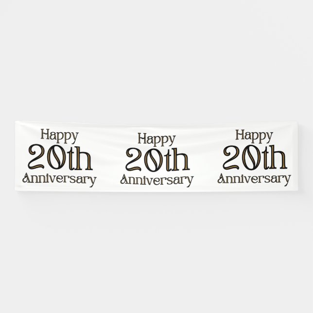 Bannière vinyle 2,5x10 pour les 20 ans (Horizontal)