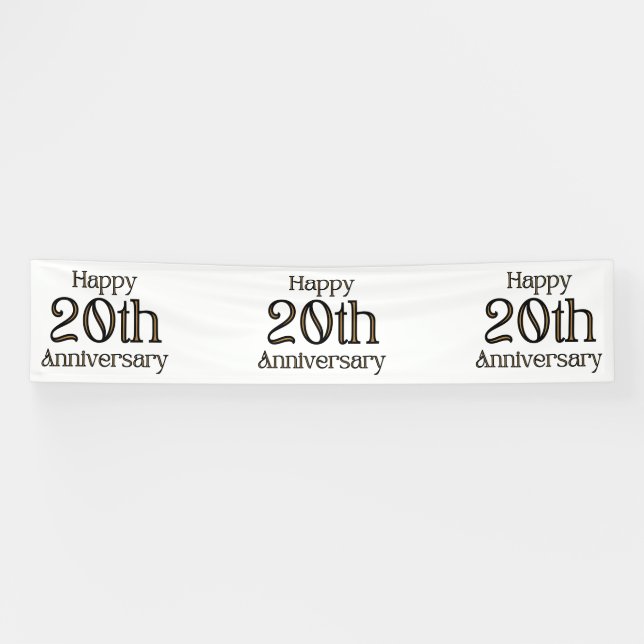 Bannière vinyle 2,5x12 pour les 20 ans (Horizontal)