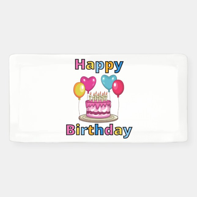 Bannière vinyle 2x1 Joyeux Anniversaire (Horizontal)