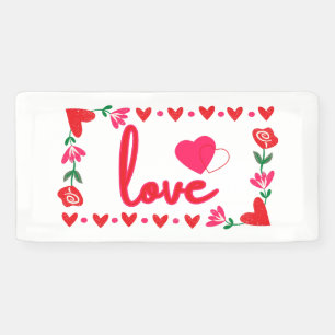 Bannière vinyle 2x1 pour la Saint-Valentin amour