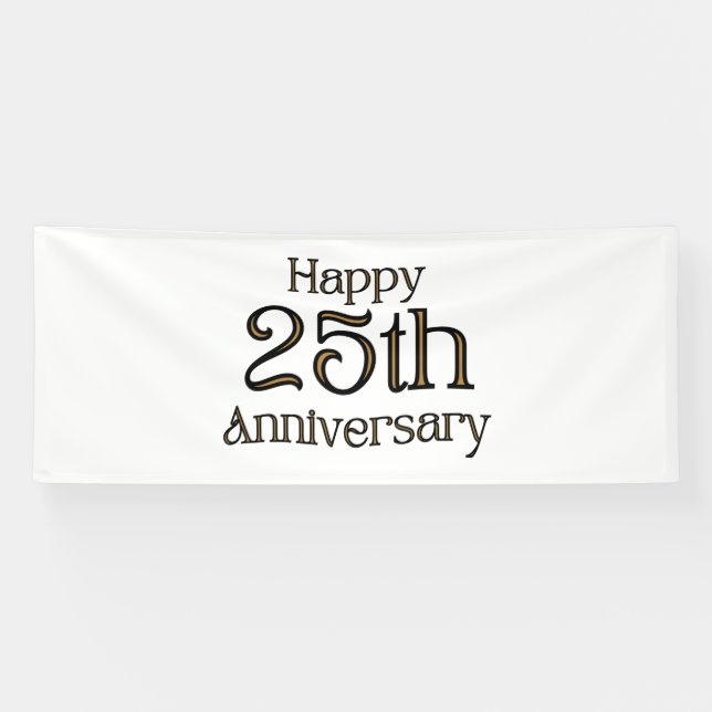 Bannière vinyle 4x10 pour 25e anniversaire (Horizontal)