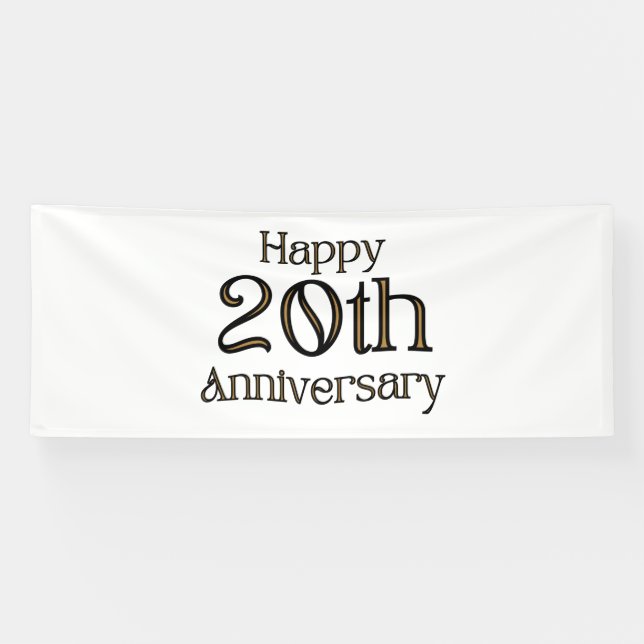 Bannière vinyle 4x10 pour les 20 ans (Horizontal)