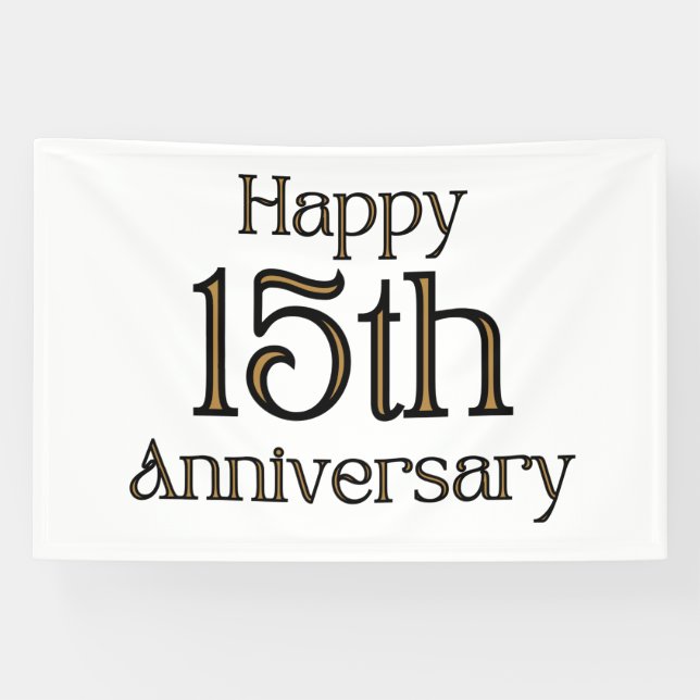 Bannière vinyle 4x6 pour 15e anniversaire (Horizontal)