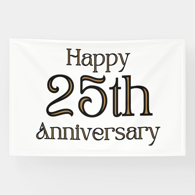 Bannière vinyle 4x6 pour 25e anniversaire (Horizontal)