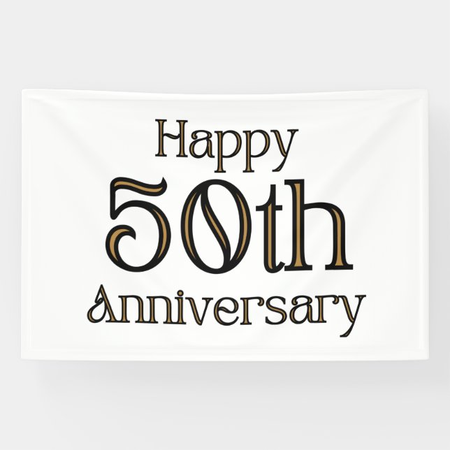 Bannière vinyle 4x6 pour 50e anniversaire (Horizontal)