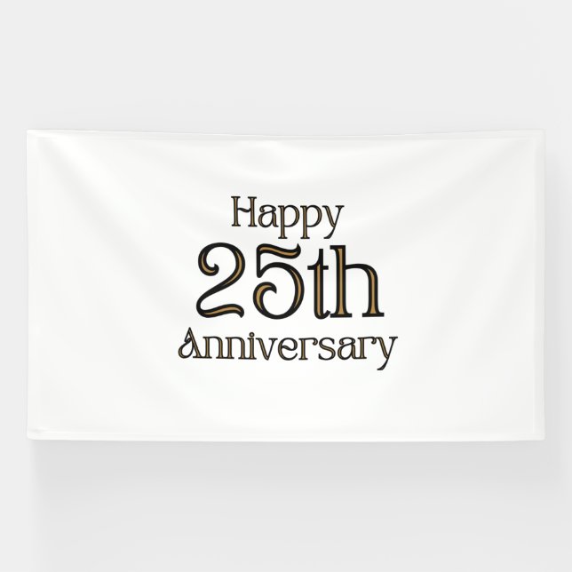 Bannière vinyle 6x10 pour 25e anniversaire (Horizontal)