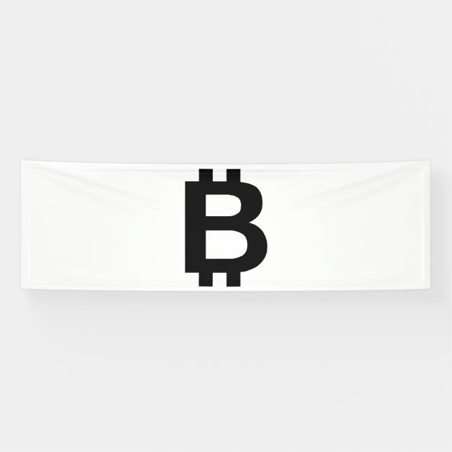 Bannière vinyle Bitcoin B gras 2,5x8 (Horizontal)