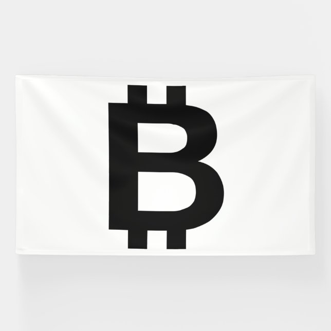 Bannière vinyle Bitcoin B Gras 6x10 (Horizontal)