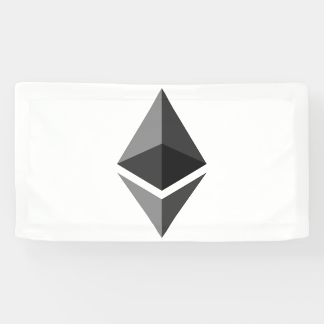 Bannière vinyle Ethereum Gris Icon 1.6x3 (Horizontal)