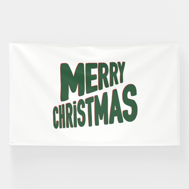Bannière vinyle Noël joyeux 6x10 (Horizontal)