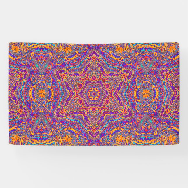 Bannière vive d'impression de motif de couleur, (Horizontal)