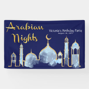 Bannières d'anniversaire des nuits arabes