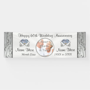 Bannières de 60e anniversaire de mariage chrétien