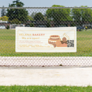 Bannières de boulangerie avec code QR