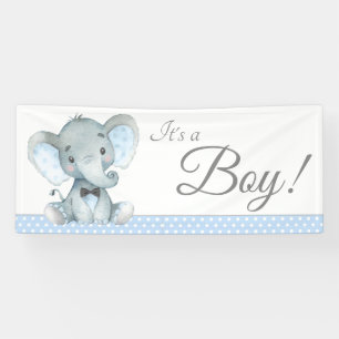 Bannières de fête prénatale pour bébé éléphant mig