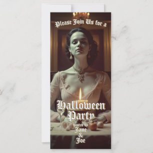 Banquet gothique d'Halloween à la lueur des bougie