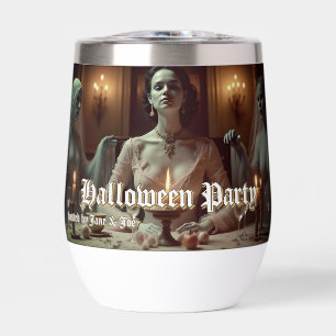 Banquet gothique d'Halloween à la lueur des bougie