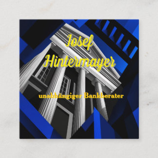 Banquier, carte de visite de banquier