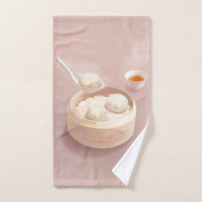 Bao Buddies : Douces Boulettes de Chat dans un Cui (Serviette à main)