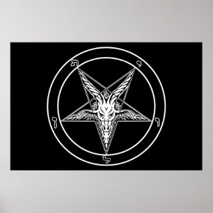 Baphomet Ancien Style ÉNORME Poster 40"x60"