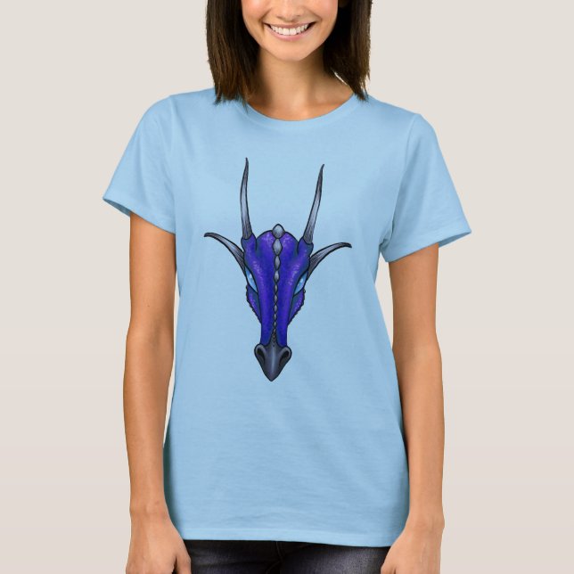 Baphomet Draconis - T-shirt bleu de dragon (Devant)