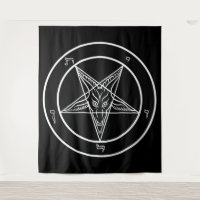 Baphomet ÉNORME Tapisserie 88" x 104"