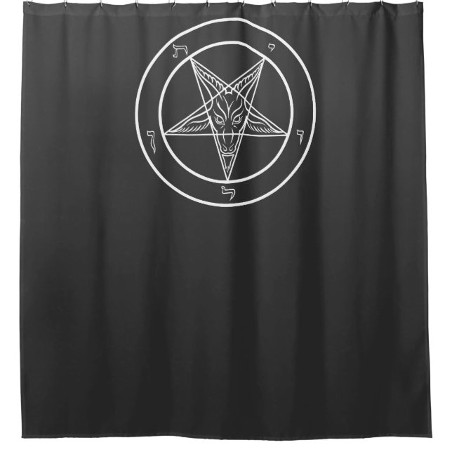 Baphomet Sigil CoS 6' Rideau de chambre rituelle o (Devant)