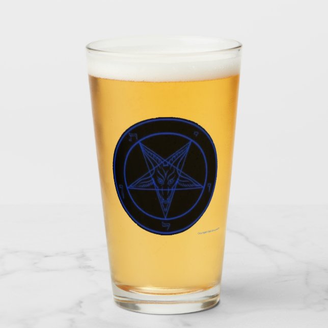 Baphomet Verre noir et bleu (Devant (rempli))