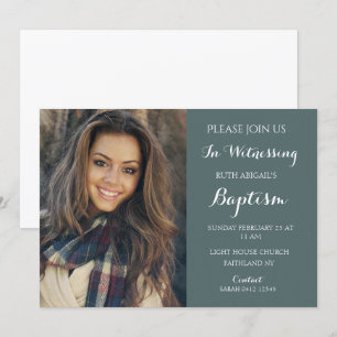 Baptême adulte moderne Invitation photo personnali