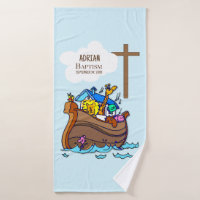 Baptême Arche du garçon Noah, mignons animaux Pers