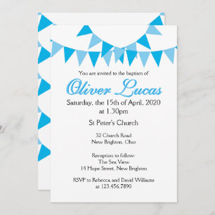 Baptême Bleu Baptême Baptiste Invitation au Christ