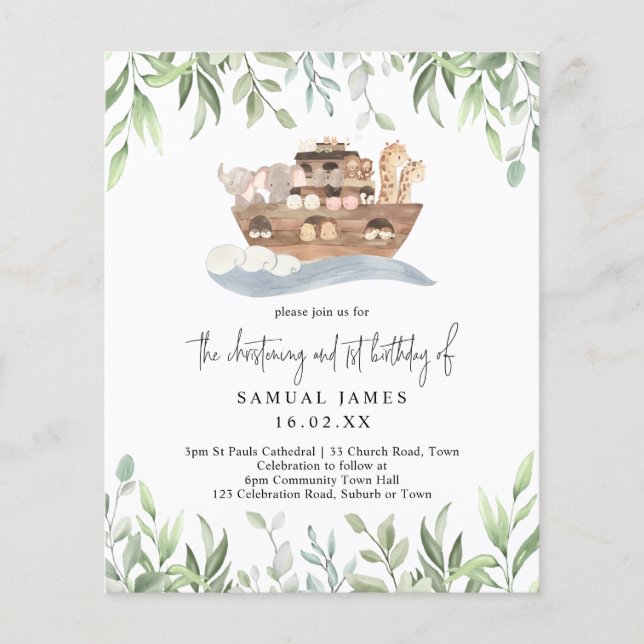 Baptême budget & 1er anniversaire Arche de Noé (Devant)