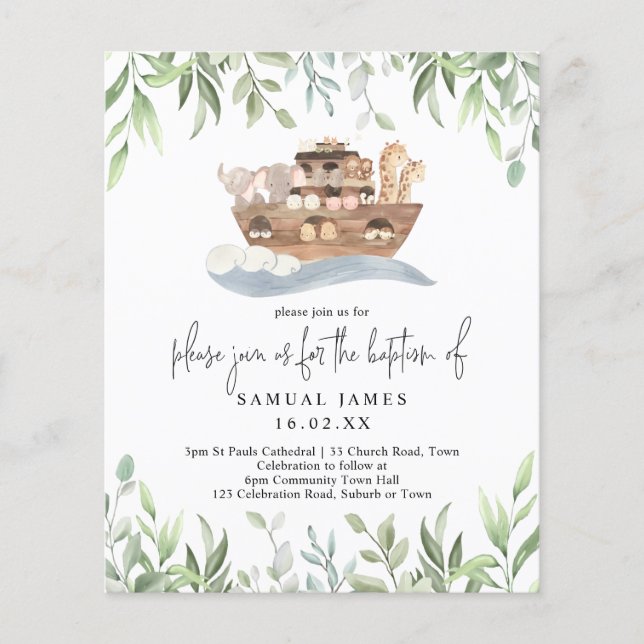 Baptême budgétaire Arche de Noé (Devant)