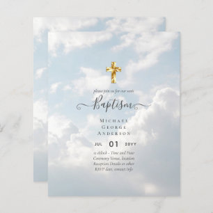 Baptême BUDGÉTAIRE Christening Communion INVITATIO
