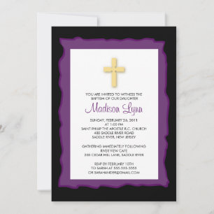 Baptême Christening Communications Invitations Pur