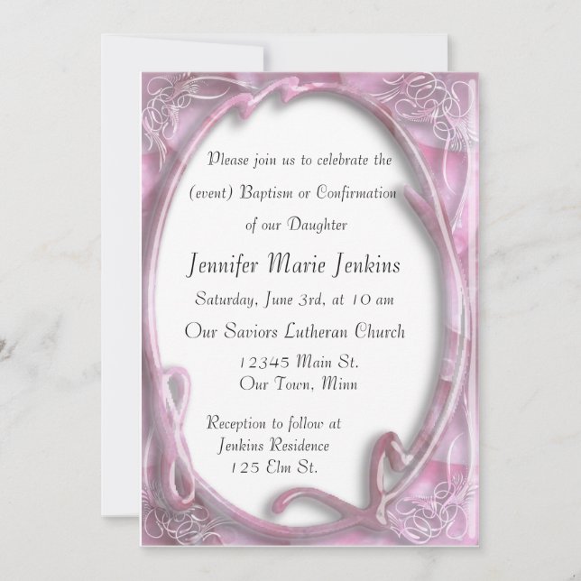 Baptême, Confirmation Célébration Invitation (Devant)