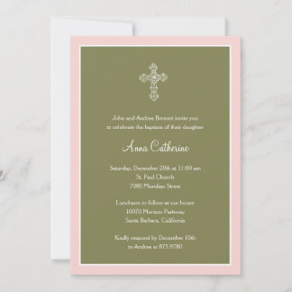 Baptême croisé organisé / Invitation Christening