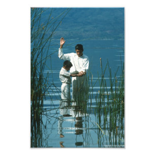 Baptême dans le lac Atitlan™ Poster d'art LDS