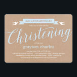 Baptême de baptême de baptême Invitation - Bleu<br><div class="desc">Invitation vos amis et votre famille pour assister à l'événement capital de votre enfant avec ces Precious Script Baptism Invitation. Aussi disponible en plus de couleurs. Correspondance des cartes de remerciements disponibles. {berryberrysweet.com}</div>