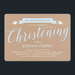 Baptême de baptême de baptême Invitation - Bleu<br><div class="desc">Invitation vos amis et votre famille pour assister à l'événement capital de votre enfant avec ces Precious Script Baptism Invitation. Aussi disponible en plus de couleurs. Correspondance des cartes de remerciements disponibles. {berryberrysweet.com}</div>