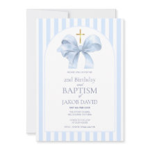 Baptême de Bleu et invitation de 2e anniversaire