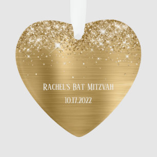 Baptême de fille Glittery Ornement Coeur en Papier