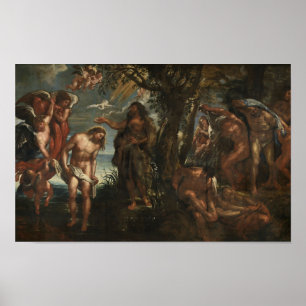 Baptême de Jésus par Pierre Paul Rubens Impression