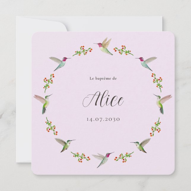 Baptême des colibris d'Anna (Devant)
