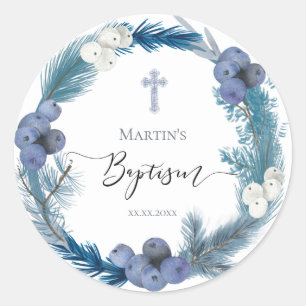 Baptême d'hiver Classic Round Sticker